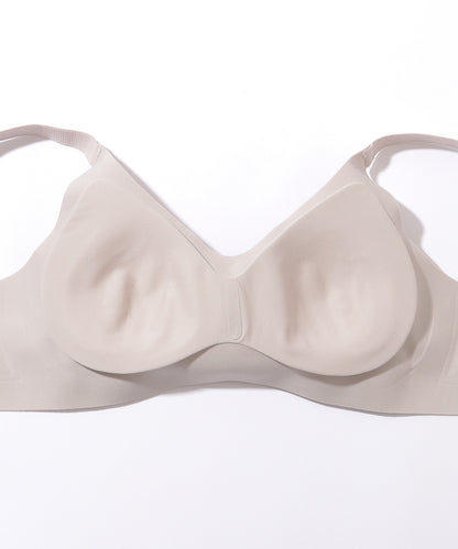 ソリッドカラー ノンワイヤー スムース 脇高 ブラ