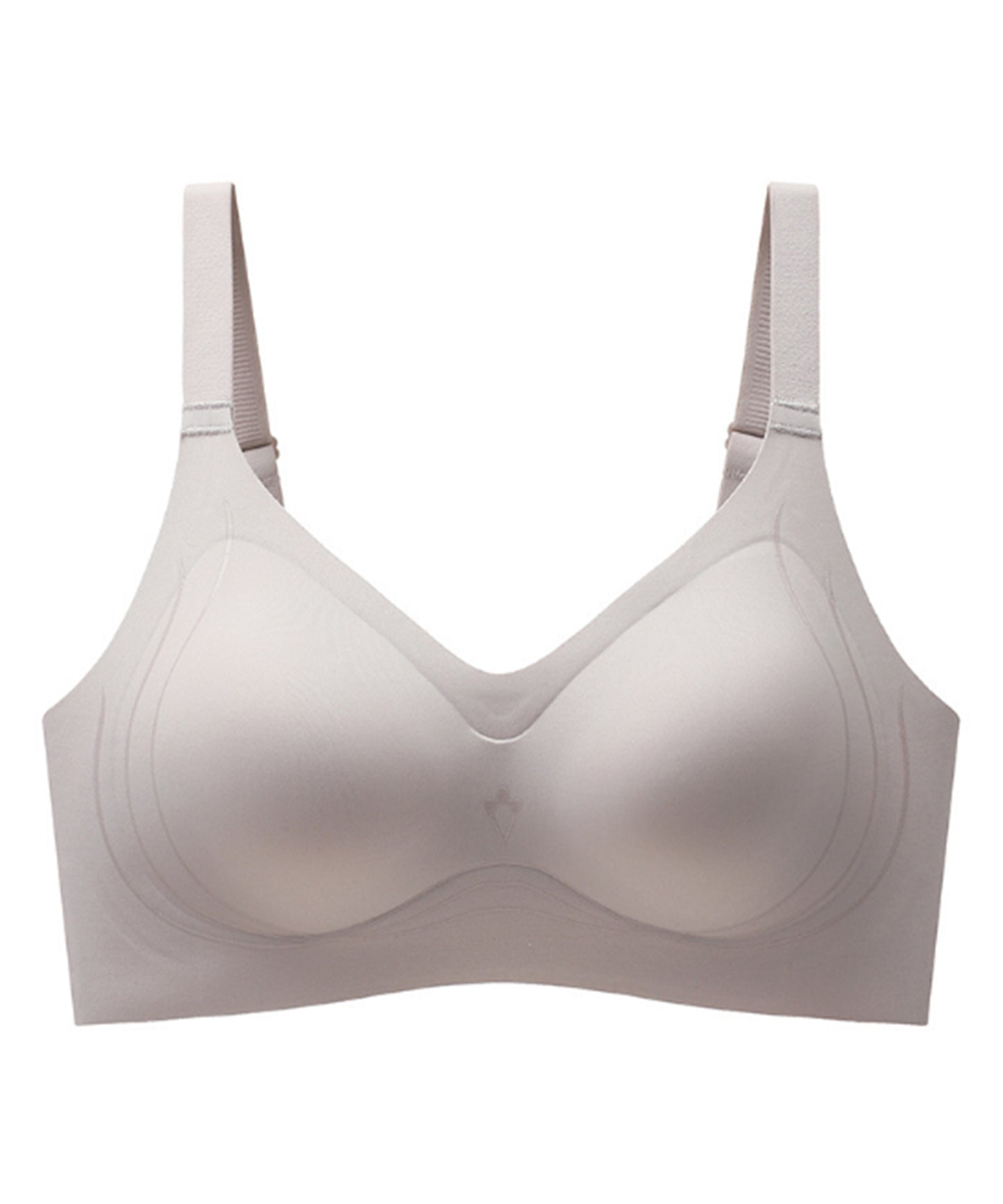 ソリッドカラー ノンワイヤー スムース 脇高 ブラ