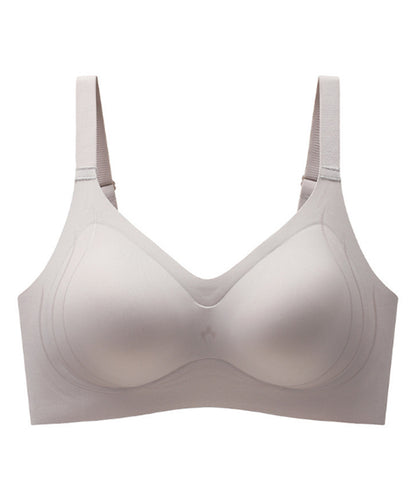 ソリッドカラー ノンワイヤー スムース 脇高 ブラ