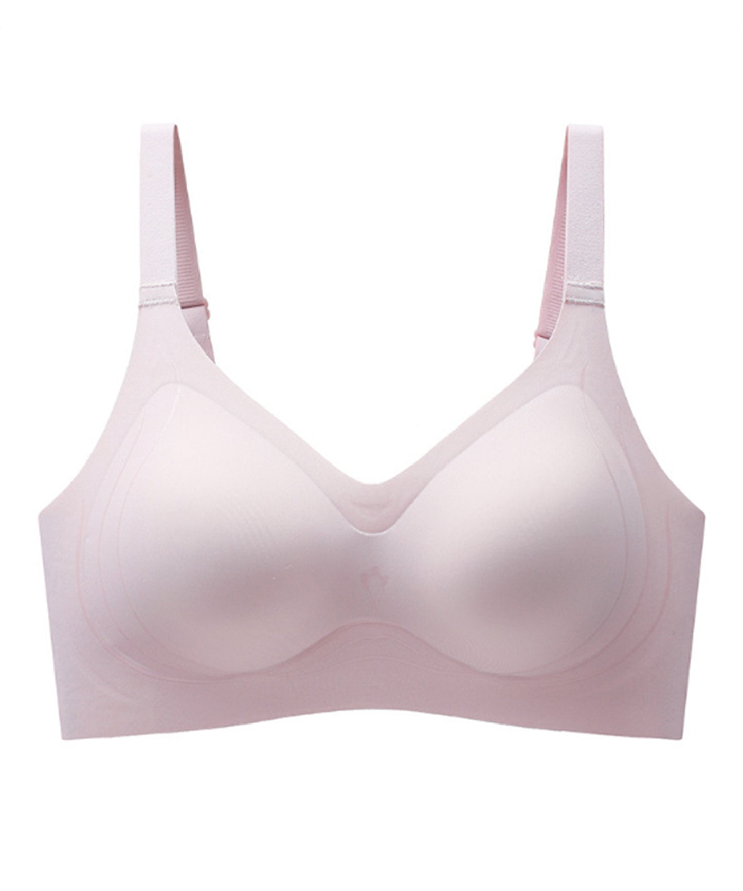 ソリッドカラー ノンワイヤー スムース 脇高 ブラ