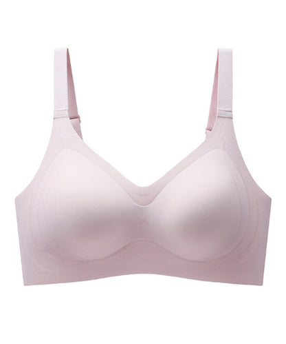 ソリッドカラー ノンワイヤー スムース 脇高 ブラ