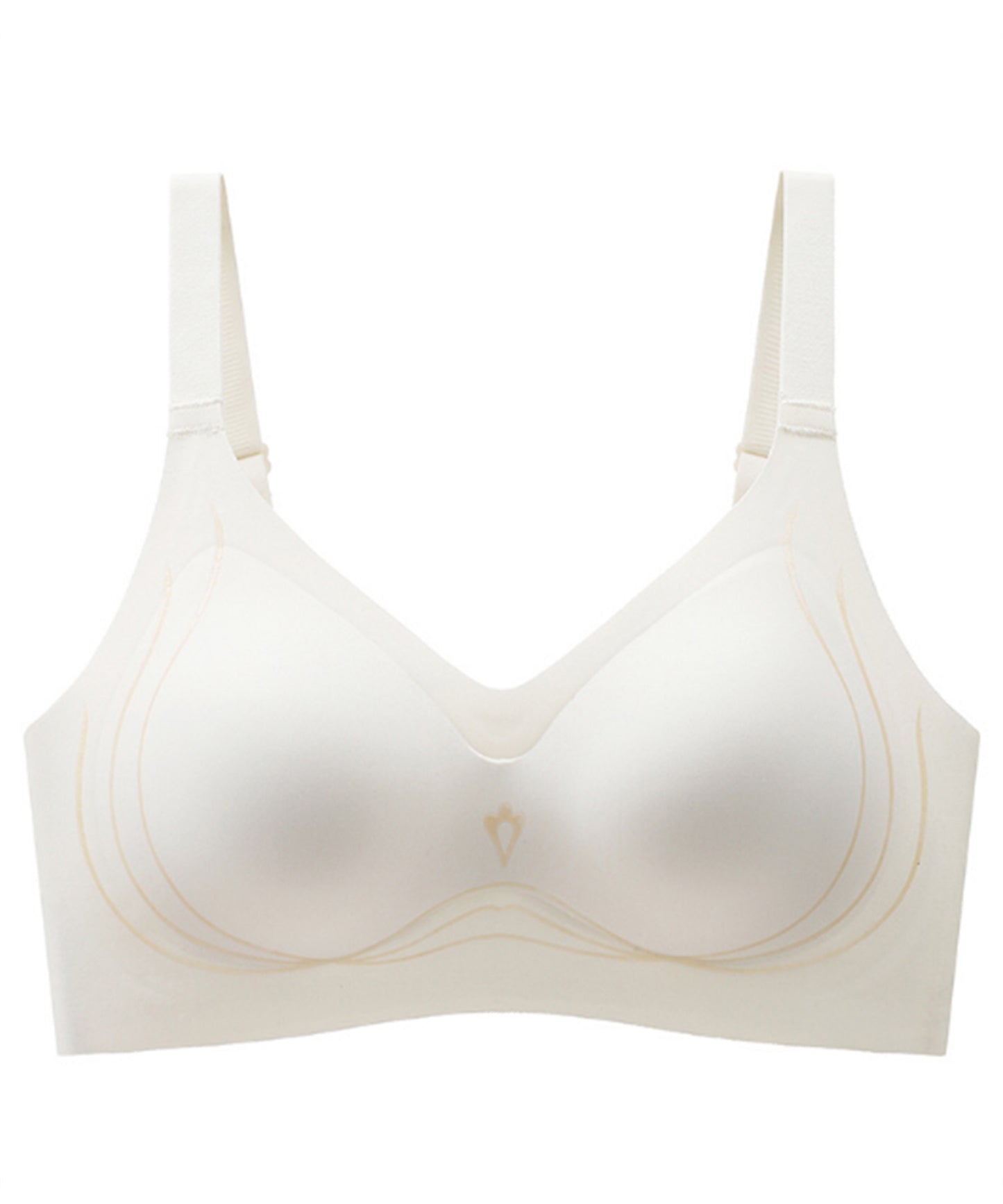 ソリッドカラー ノンワイヤー スムース 脇高 ブラ