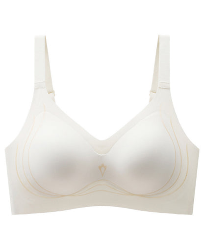 ソリッドカラー ノンワイヤー スムース 脇高 ブラ