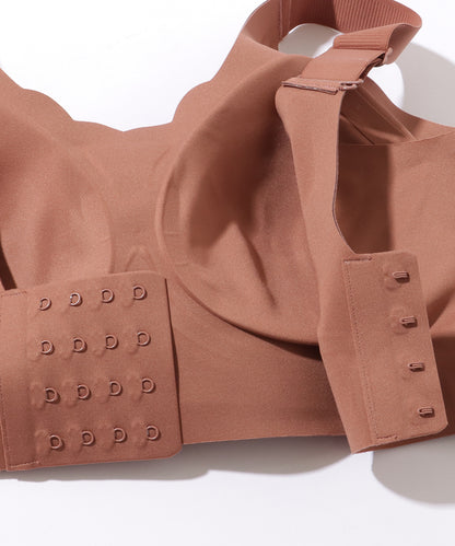 ソリッドカラー スカラップ ノンワイヤー 脇高 ブラジャー