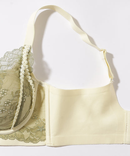 【2点セット】レース リボン 3/4 ブラジャー&ショーツ