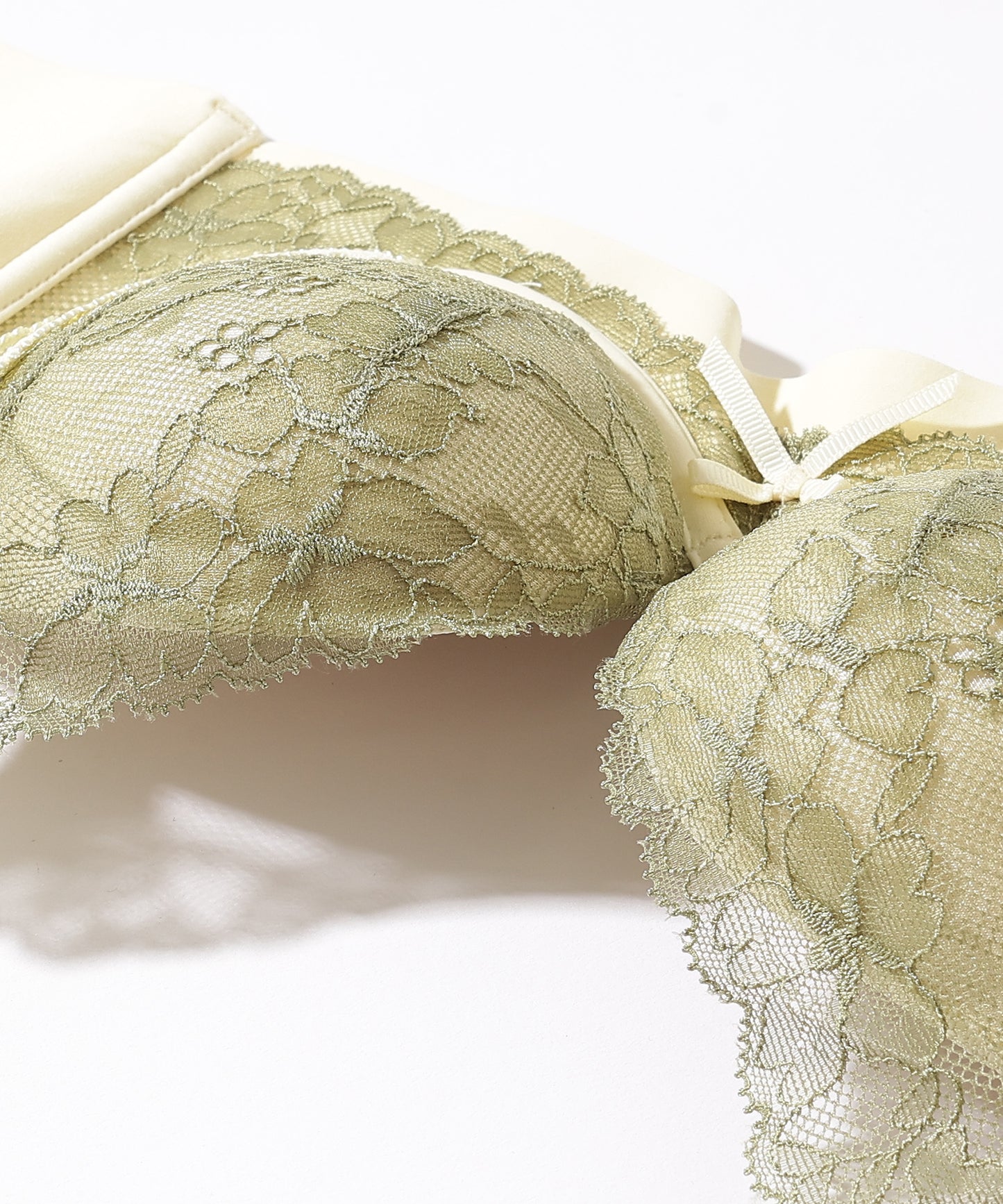 【2点セット】レース リボン 3/4 ブラジャー&ショーツ