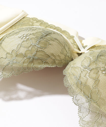 【2点セット】レース リボン 3/4 ブラジャー&ショーツ