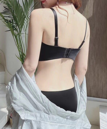 【2点セット】ソリッドカラー レースアップ 2WAY ブラジャー&ショーツ