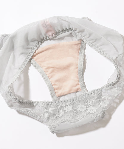 【2点セット】フラワー レース ノンワイヤー ブラジャー&ショーツ