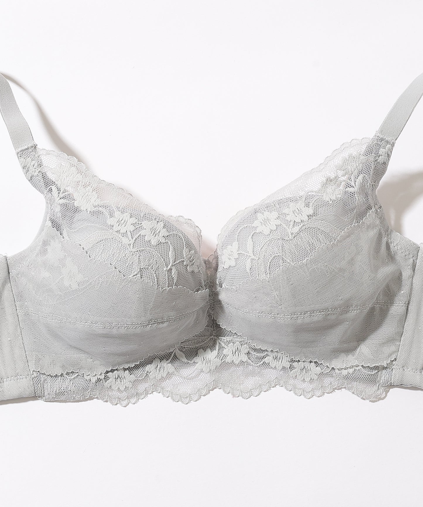 【2点セット】フラワー レース ノンワイヤー ブラジャー&ショーツ