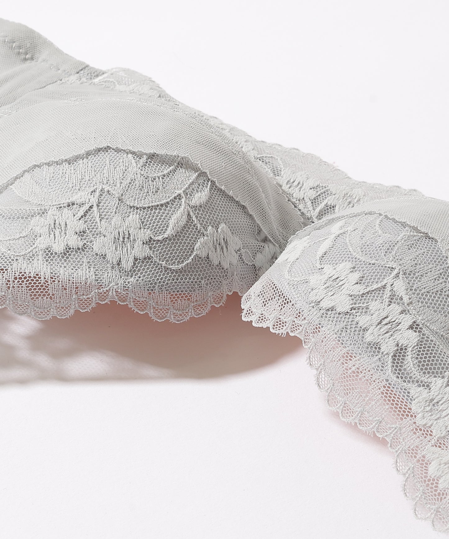 【2点セット】フラワー レース ノンワイヤー ブラジャー&ショーツ