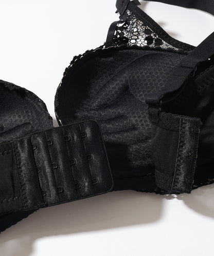 【2点セット】リボン風 花柄 レース ブラジャー&ショーツ