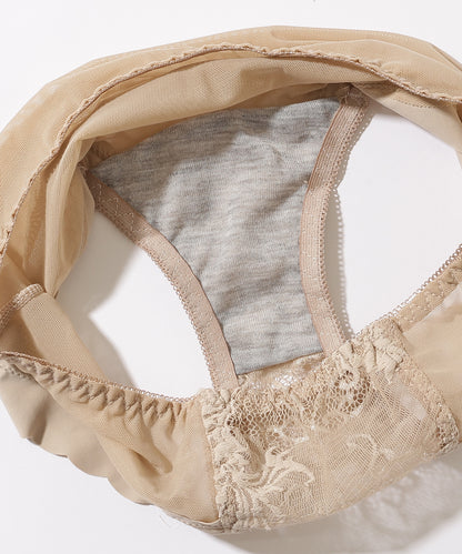 【2点セット】クロスライン スカラップ レース ブラジャー&ショーツ