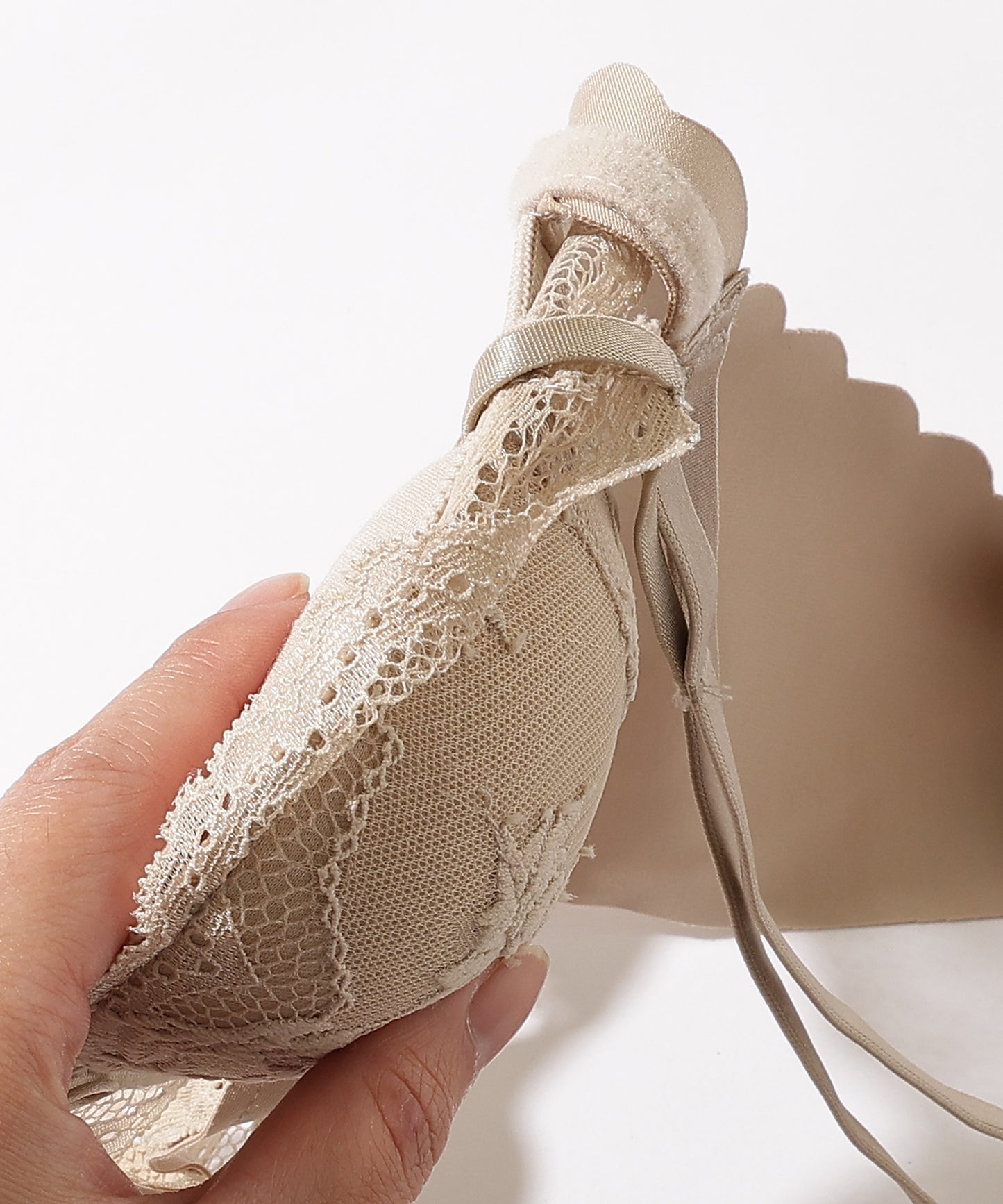 【2点セット】クロスライン スカラップ レース ブラジャー&ショーツ