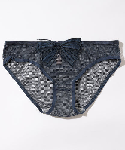 【2点セット】リボンモチーフ ビスチェ風 ブラジャー&ショーツ
