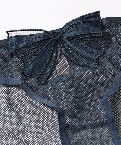 【2点セット】リボンモチーフ ビスチェ風 ブラジャー&ショーツ