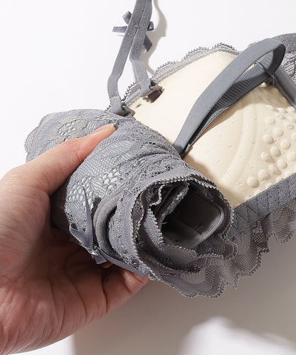 【2点セット】カットアウト スカラップ レース ブラジャー&ショーツ