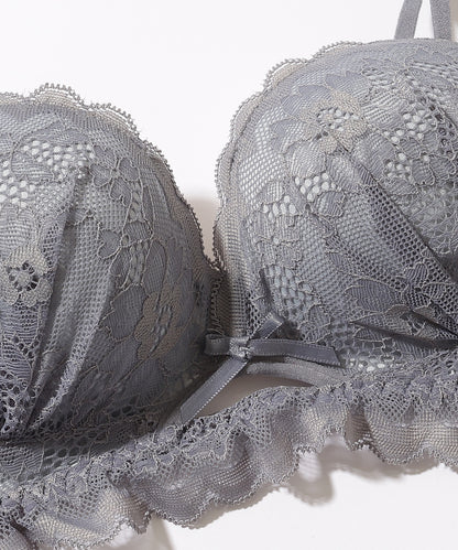 【2点セット】カットアウト スカラップ レース ブラジャー&ショーツ
