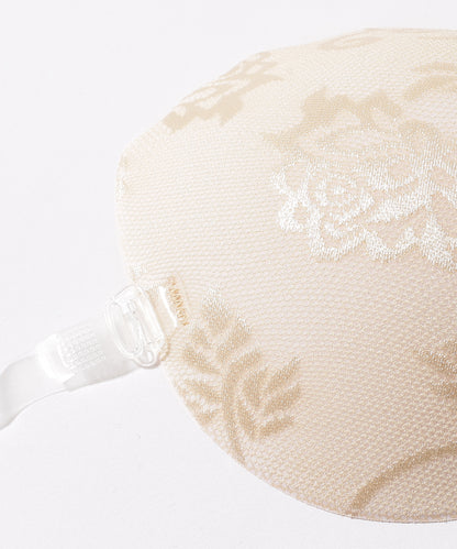 フロント ホック ボタニカル柄 ヌード ブラジャー