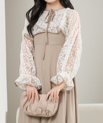 レース ボレロ付き 2WAY キャミソール ワンピース
