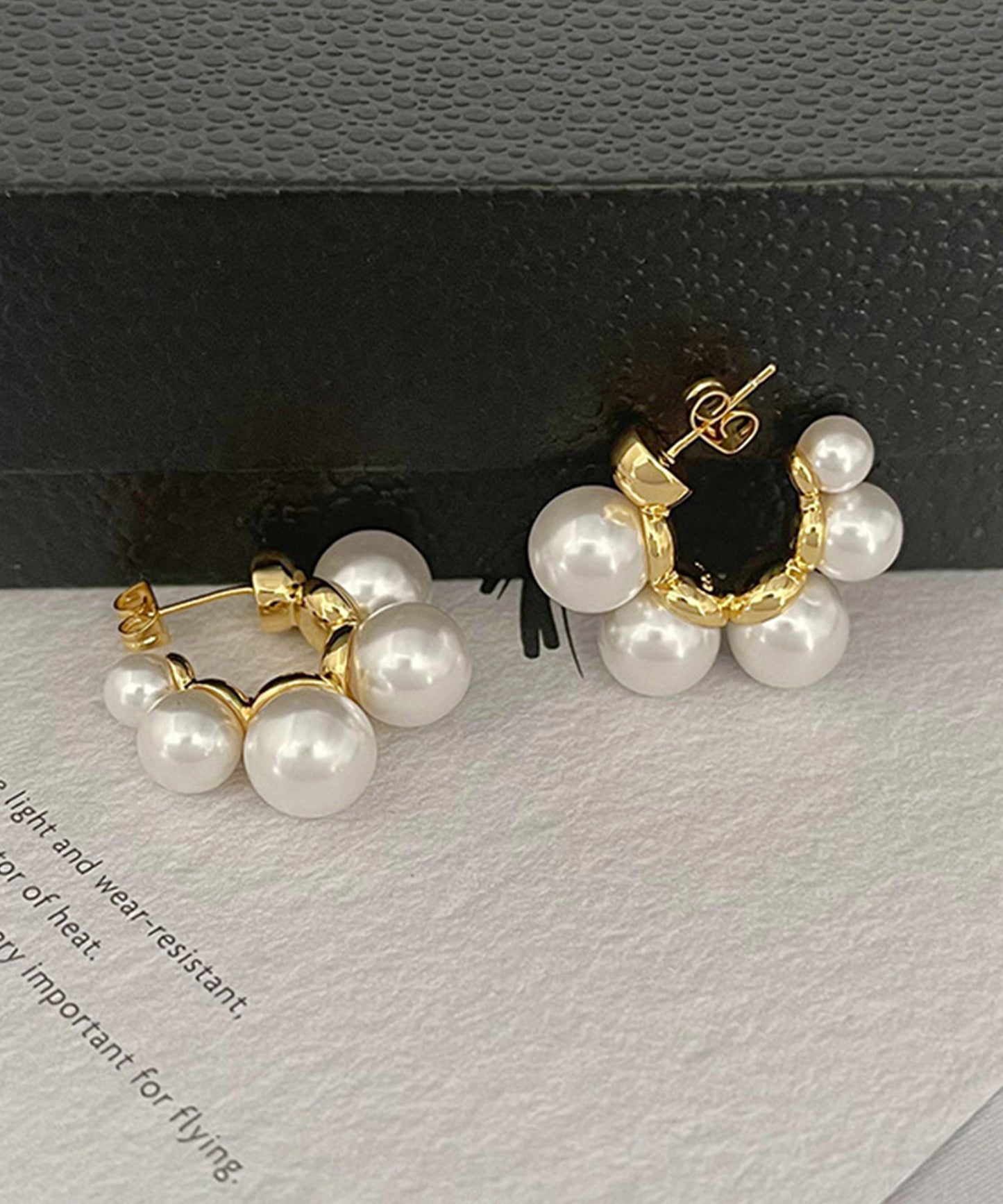 メニー パール リング デザイン ピアス