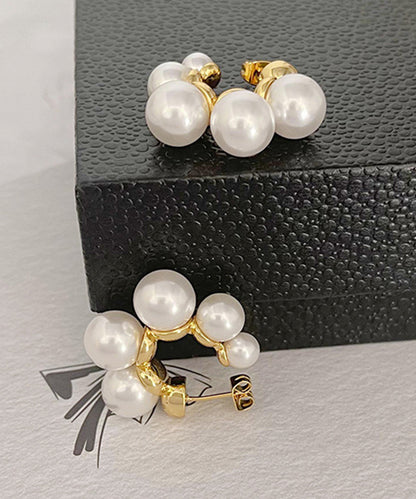 メニー パール リング デザイン ピアス