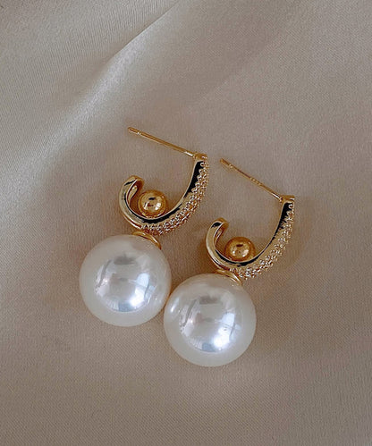 3WAY パール ビジュー フープ ピアス