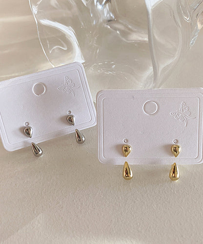 ダブル ドロップ シンプル デザイン ピアス