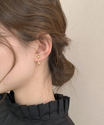 ダブル ドロップ シンプル デザイン ピアス