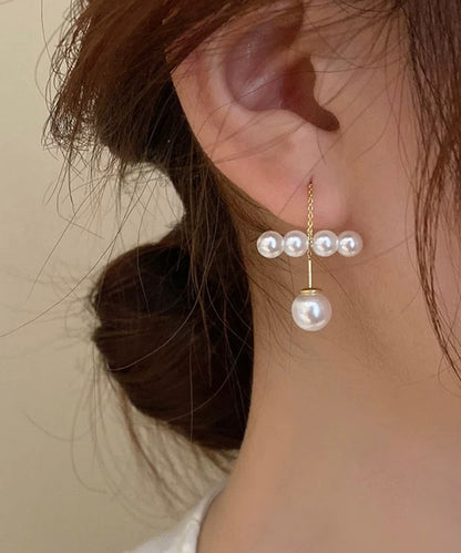 パール ライン ロング チェーン ピアス