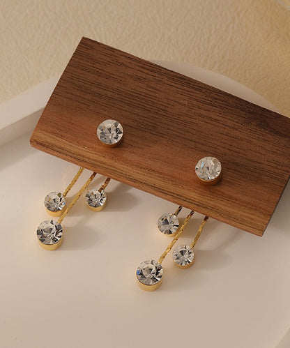 パール / ビジュー チェーン スイング フリンジ ピアス