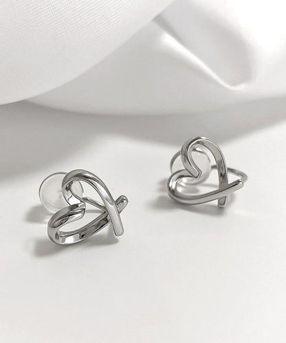 シンプル オープン ハート イヤリング / ピアス