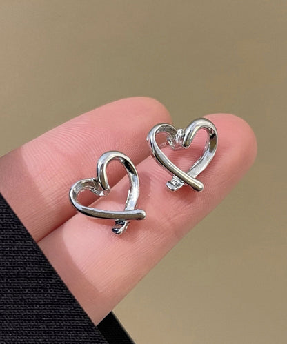 シンプル オープン ハート イヤリング / ピアス