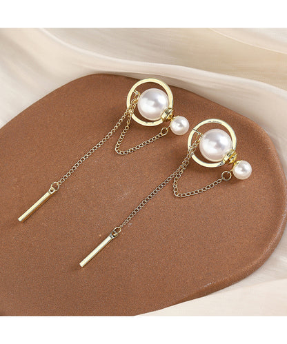 パール / ビジュー チェーン スウィング ロング ピアス