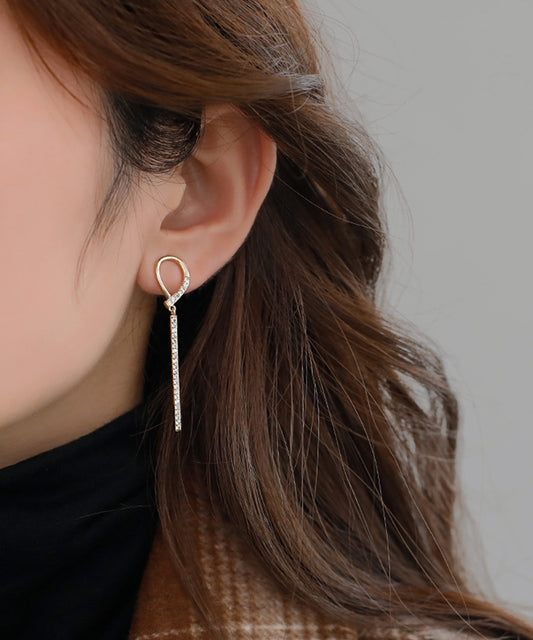 パール / ビジュー チェーン スウィング ロング ピアス