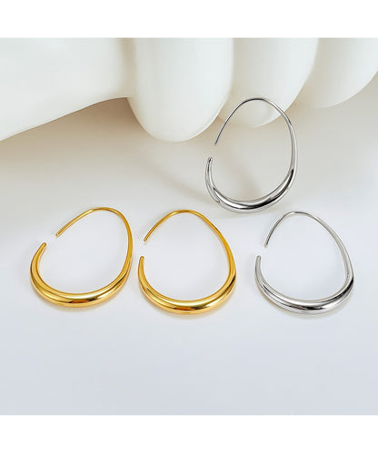 ドロップ ライン ミニマル フープ ピアス