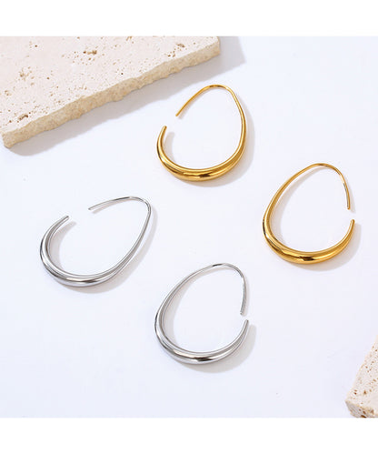 ドロップ ライン ミニマル フープ ピアス