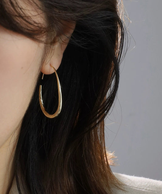 ドロップ ライン ミニマル フープ ピアス