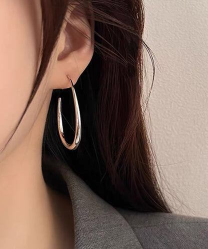 ドロップ ライン ミニマル フープ ピアス