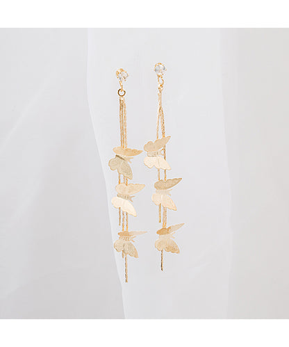 メニー バタフライ ロング スイング ピアス