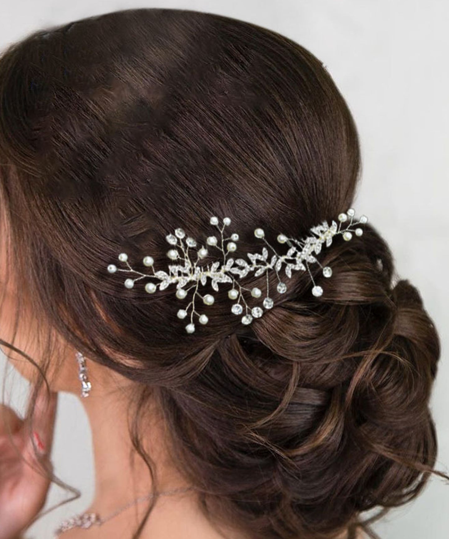 パール ビジュー ボタニカル ガーランド ヘアコーム