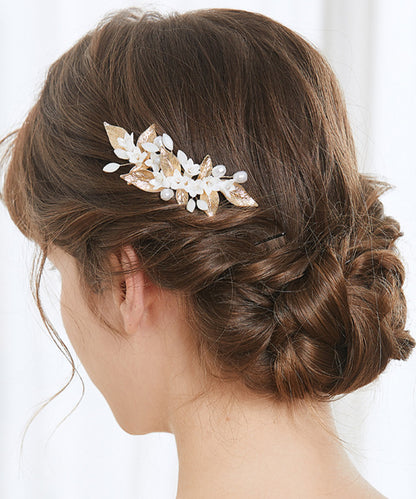 ボタニカル ブーケ ウエディング パール ヘアコーム