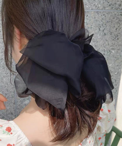 シフォン ビッグ リボン ヘア バレッタ