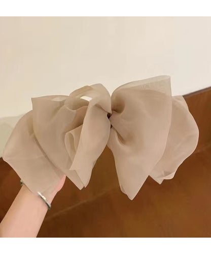 シフォン ビッグ リボン ヘア バレッタ