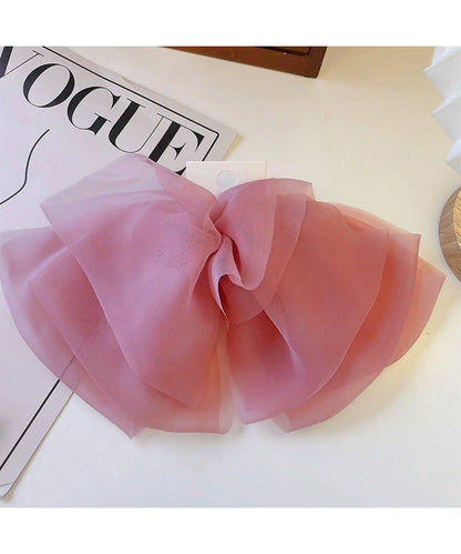 シフォン ビッグ リボン ヘア バレッタ