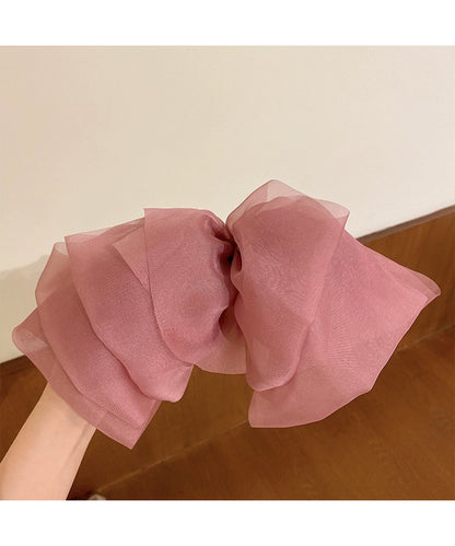 シフォン ビッグ リボン ヘア バレッタ