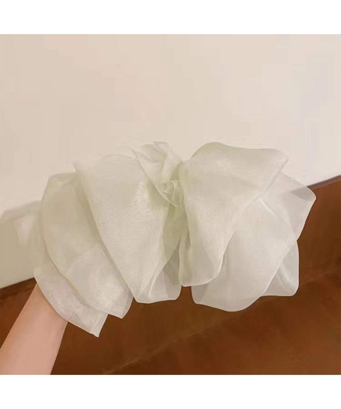 シフォン ビッグ リボン ヘア バレッタ