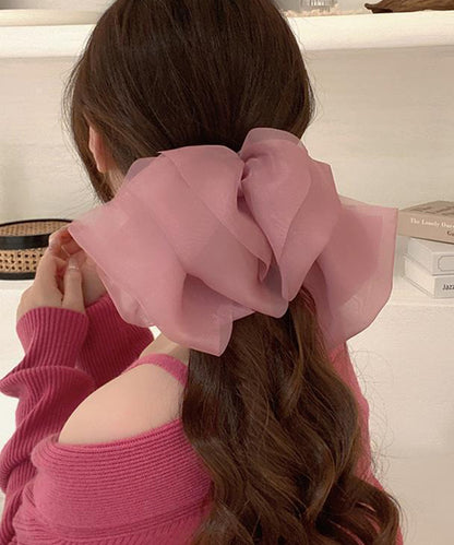 シフォン ビッグ リボン ヘア バレッタ