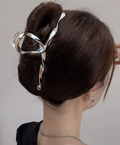 メタリック ニュアンス ウエーブ ヘア バンスクリップ