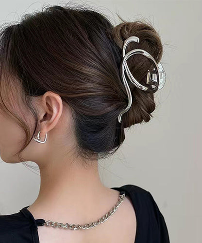 メタリック ウエーブ ライン ヘア バンスクリップ